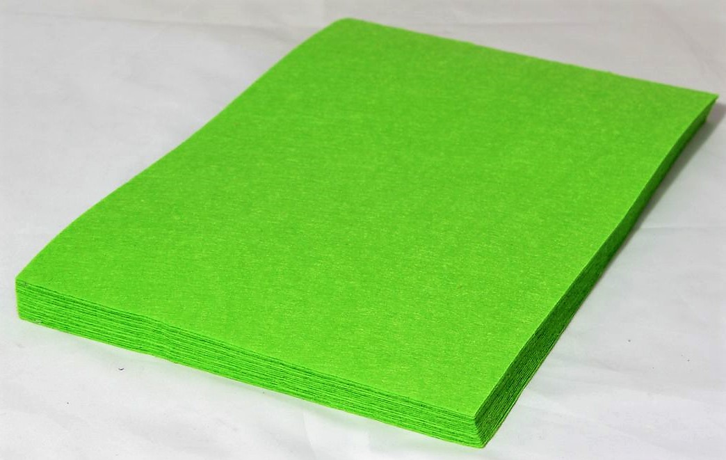 Фетр 20 * 30см 20 аркушів, 1мм, світло-зелений (7724(16))