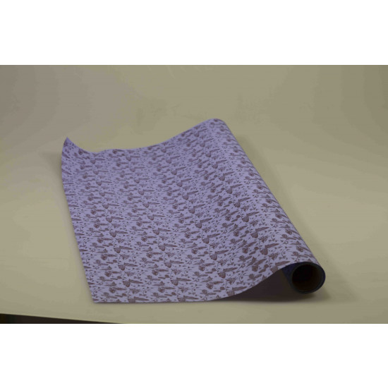 Крафт-папір подарунковий, "Метелики темно фіолетові" фіолетовий колір, 0,7х8м (Пт 460.1)