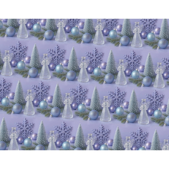 Папір подарунковий  крейдований 80г, новорічний , 100 х 70см  -10 аркушів (PVM10-323NY)