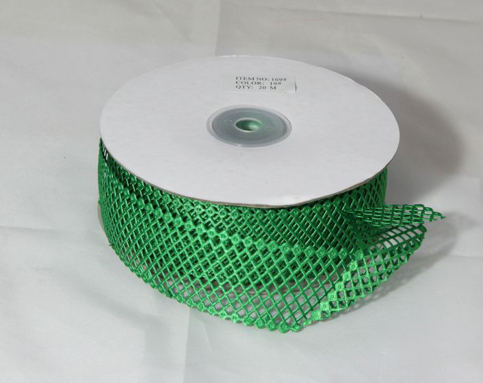Декоративна тасьма - сітка 4см., 20м. - смарагдова (TS4020-19)