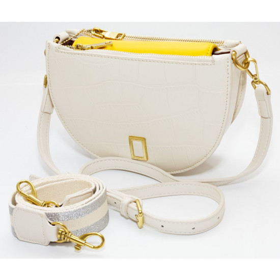 Сумка жіноча біла 21,5х14,5 екошкіра (L8192 white)