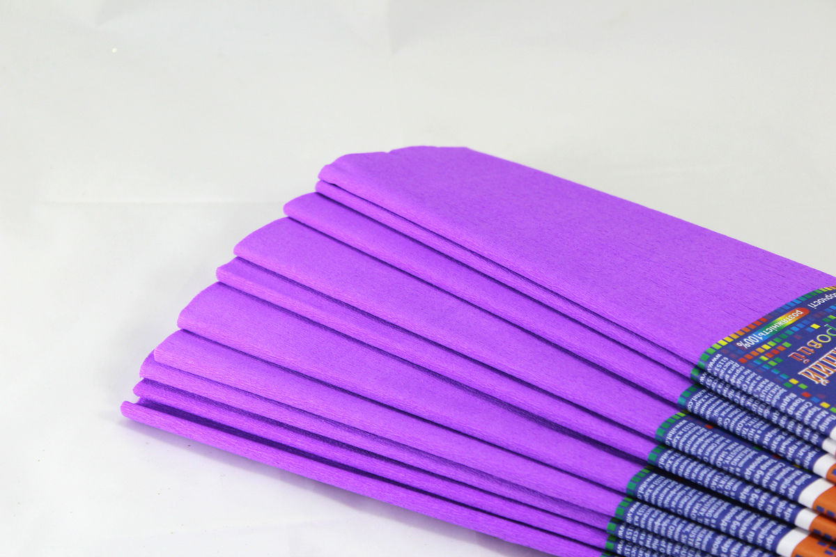 Креп-бумага 100%, 50х200см, 20г/м2 -  тёмно-фиолетовый, KR110-8025 (KR110-8025)