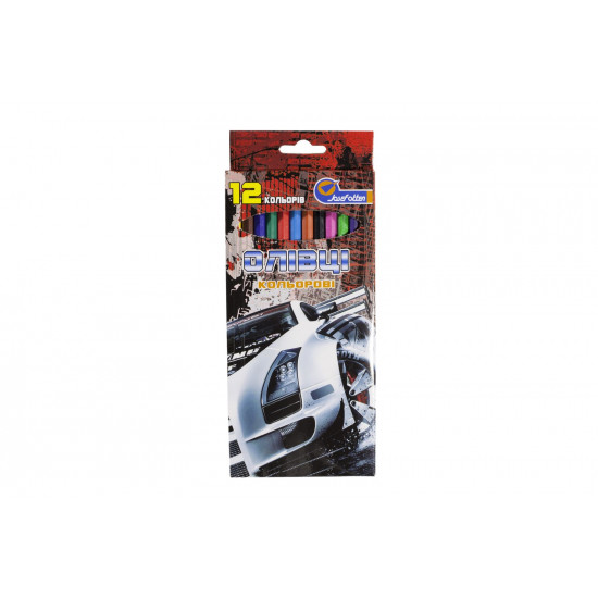 Олівці пластик. "Racing car" 12 кол., В картоні, європ. J. Otten (1051AA-12)