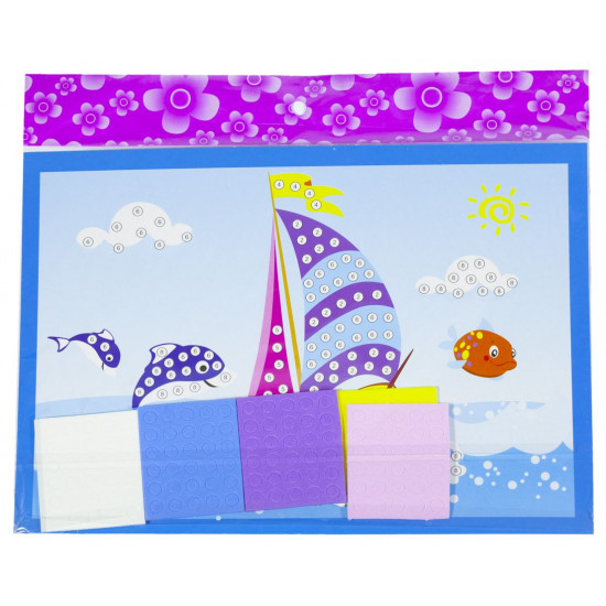 Набір для творчості "Збери мозаїку з кружечків" 21 х 29см Різнокольоровий Unison (405)