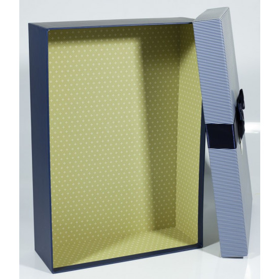 Подарункова коробка 105-25, прямокутна синя, 37.5х26.5х10cm/34х23х8/26.5х19х7cm   3шт. в наборі (105-25)