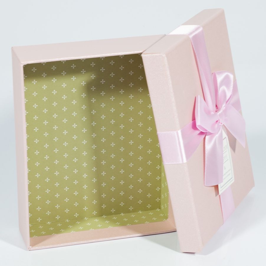 Подарункова коробка ZH1-20 прямокутна  рожева 15.5х12.5х4.5см (ZH1-20)