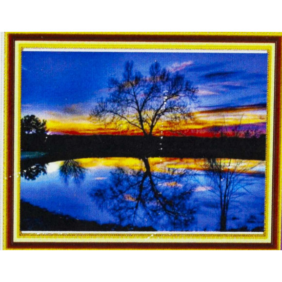 Алмазная мозаика по номерам 30х40см "Отражение" в рулоне (73469-R)