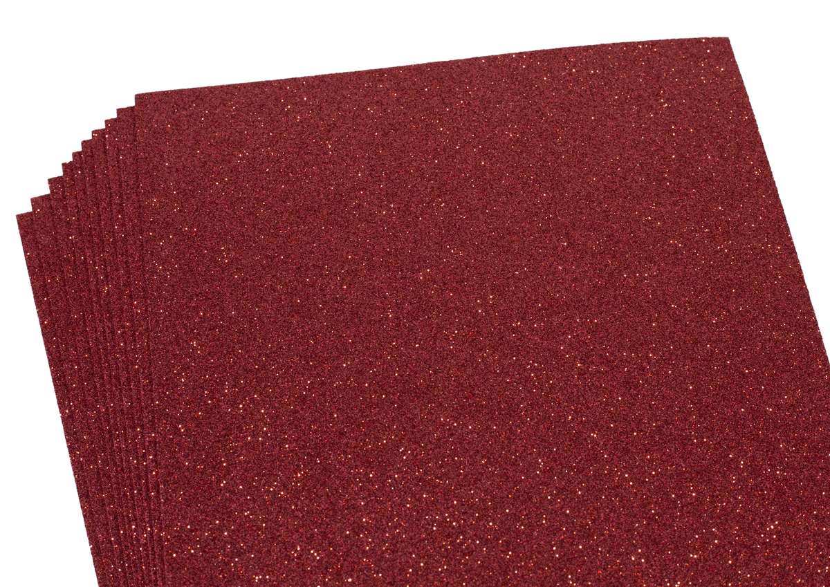 Фоаміран з глітером 21 х 29,7см, 1,7мм, 10 листів, червоний Червоний Unison (17GLA4-002)