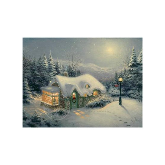 Картина за номерами "Новорічний будиночок"40 * 50см, крас.-акрил, пензлик-3шт. (RA3771)