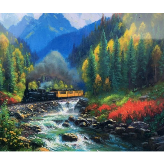 Картина за номерами "Гірська річка" 40 * 50см,  OPP , крас.-акрил, кисть-3шт.8327RSB_O Різнокольоровий Unison (8327RSB_O)