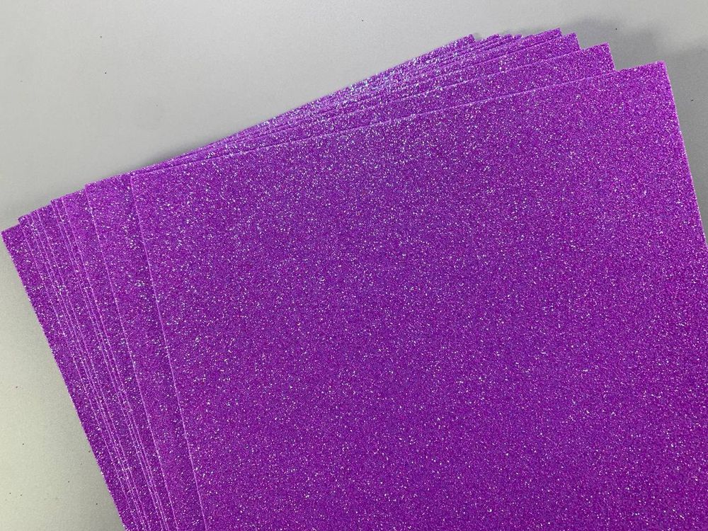 Фоаміран з глітером 21 х 29,7см, 1,7мм, 10 листів, фіолетовий Фіолетовий Unison (17IA4-7106)