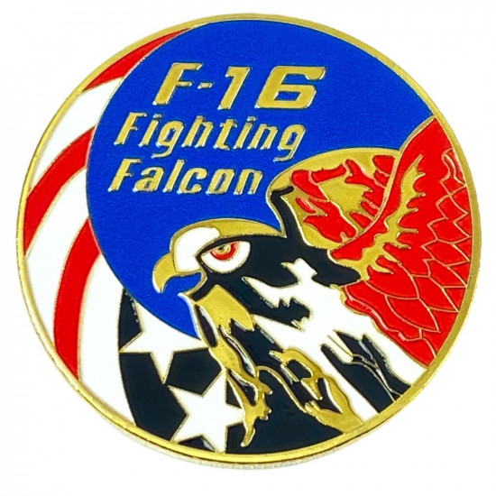Монета-сувенір ВВС США «F-16 Fighting Falcon» , 4см у капсулі (Cs - 1025)