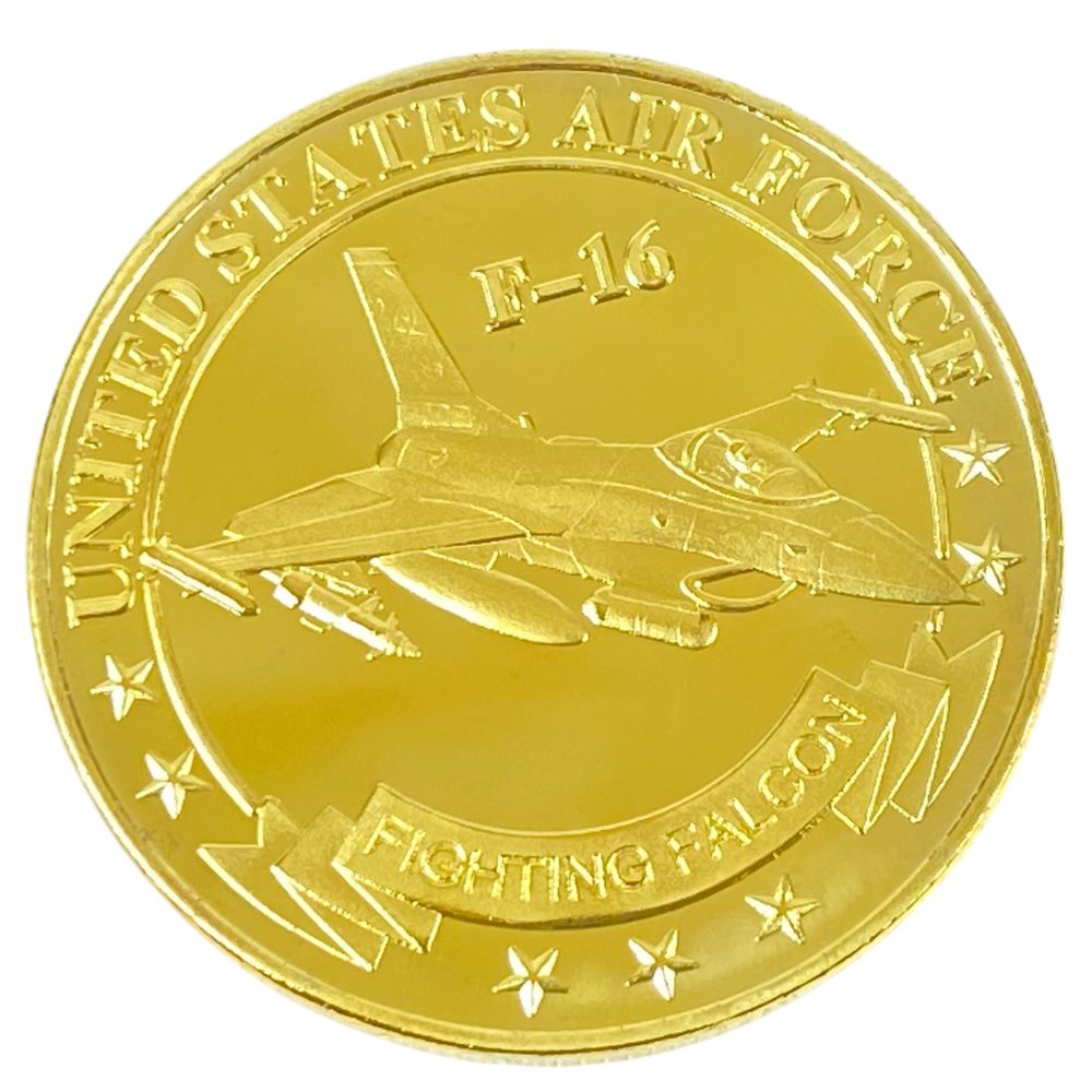 Монета-сувенір ВВС США «F-16 Fighting Falcon» , 4см у капсулі (Cs - 1025)