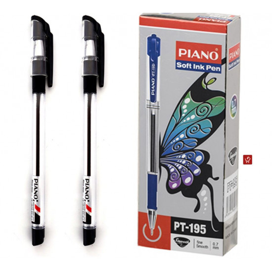 Ручка масляна "Piano"  0,7мм, чорна (PT-195)