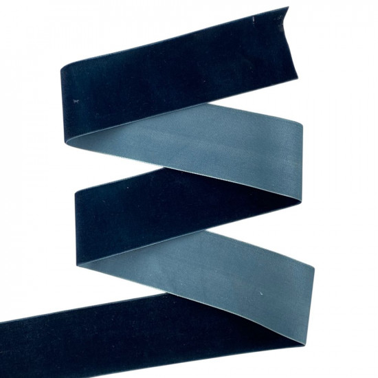 Оксамитова стрічка  4 см (±5мм) х 30 ярдів Синій Marill (D00840- C 78)