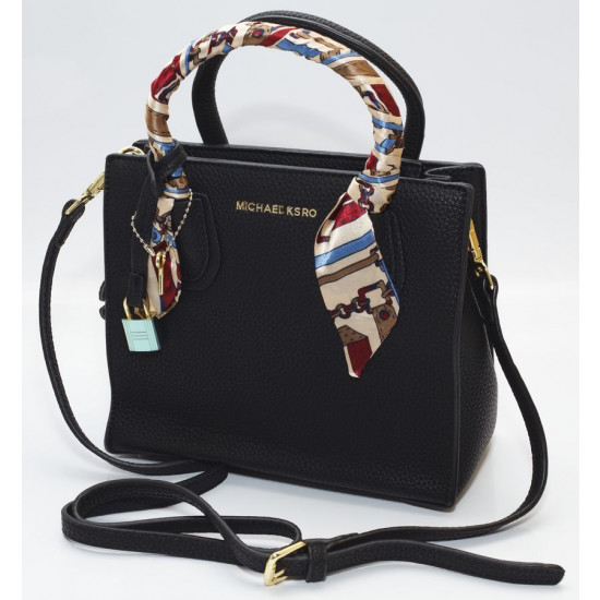 Сумка жіноча чорна 19х22см екошкіра (652 black)