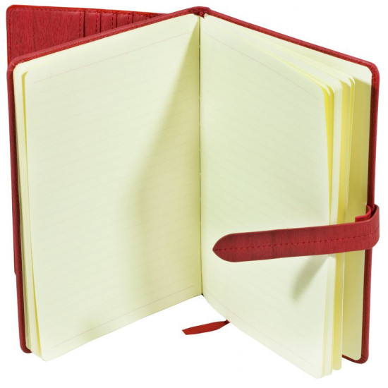 Блокнот  JGPB51121-6078 подарунковий, 25к, шкіряний з хлястиком, 112 аркушів, 4 кольори (JGPB51121-6078)