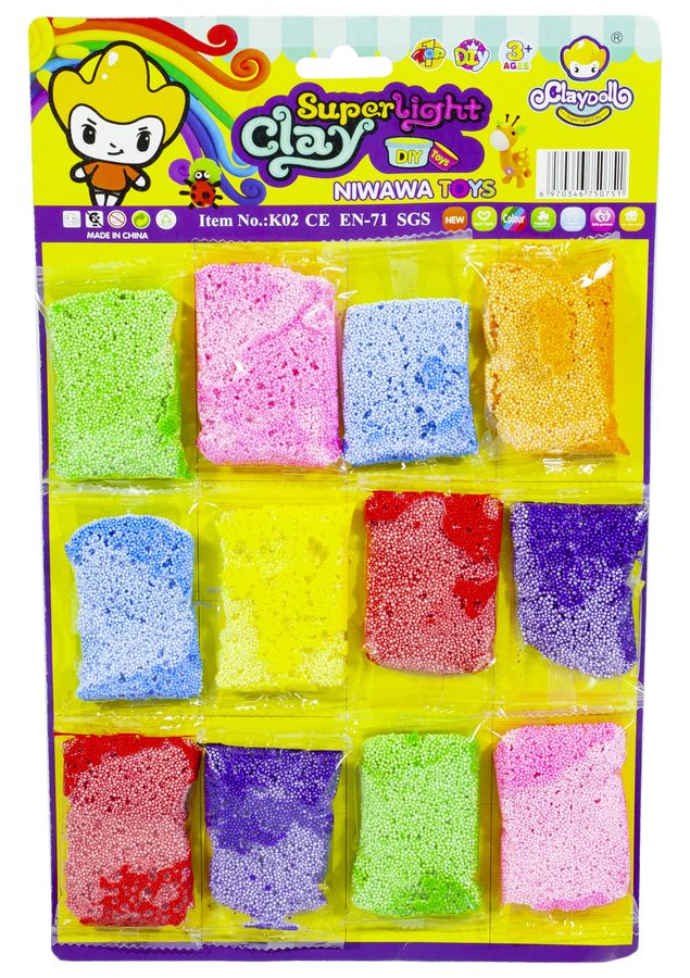 Моделін кульковий 2877-3, 12 кольорів, 18-20g (2877-3)