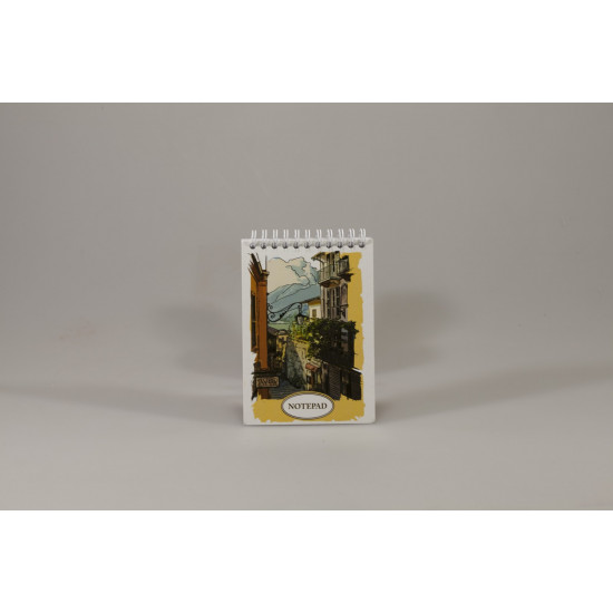 Блокнот А6 на спіралі KRAFT COLOR 80 аркушів клітинка, з перфорацією, KF6280K (KF6280K)