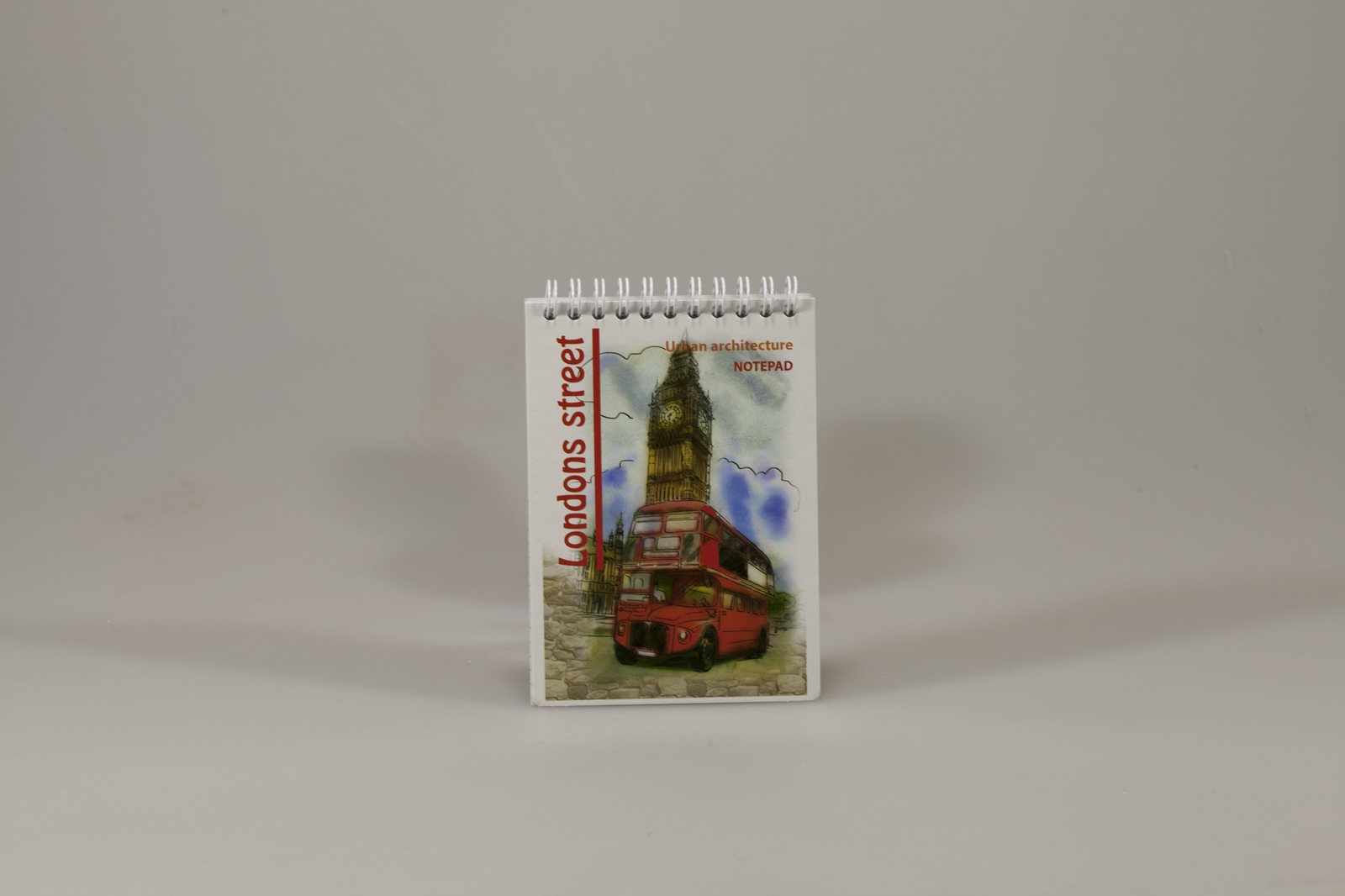 Блокнот А6 на спіралі KRAFT COLOR 80 аркушів клітинка, з перфорацією, KF6280K (KF6280K)