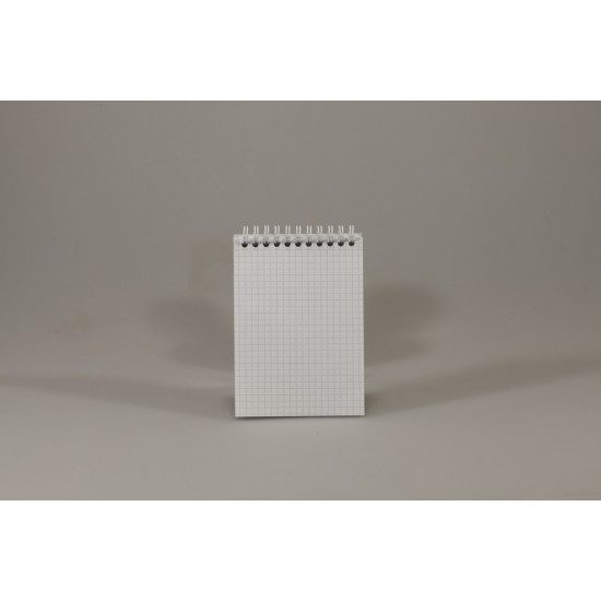 Блокнот А6 на спіралі KRAFT COLOR 80 аркушів клітинка, з перфорацією, KF6280K (KF6280K)