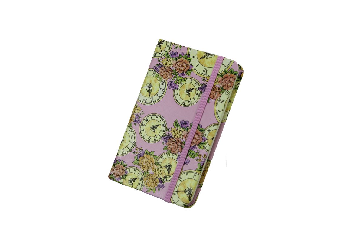 Блокнот  A6-6 GB, 80 аркушів, папір жовтий  - 4 дизайна, на гумці, 9х14см (A6-6 GB)