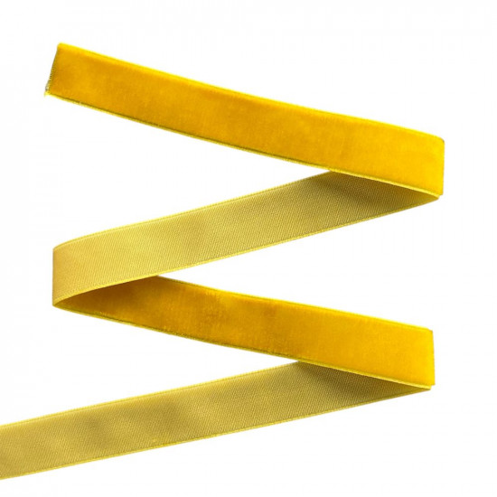 Оксамитова стрічка  1,5 см х 50 ярдів Жовтий Marill (D00815- С  13)