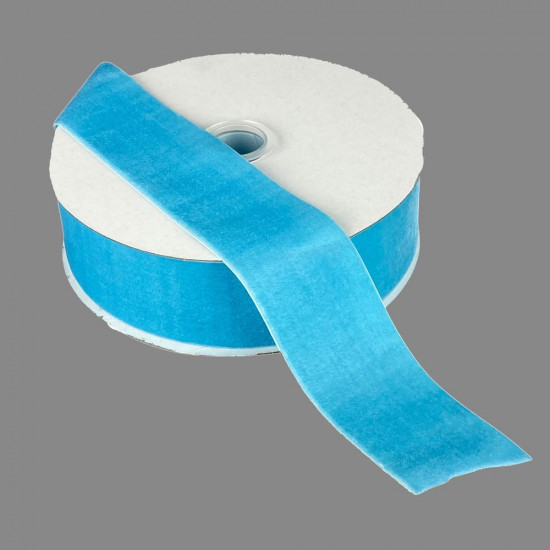 Оксамитова стрічка  5 см (±5мм) х 20 ярдів Блакитний Marill (D00850- C 61)