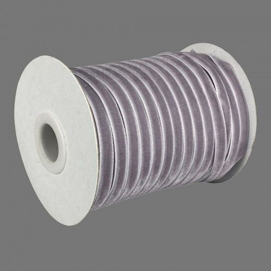 Оксамитова стрічка  0,6 см х 50 ярдів Сірий Marill (D00806- C 60)