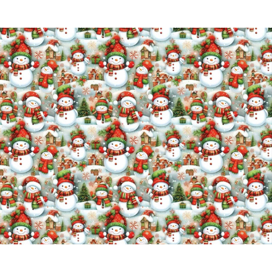 Папір подарунковий  крейдований 80г, новорічний , 100 х 70см  -10 аркушів (PVM10-321NY)