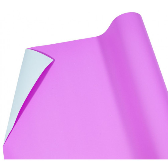 Плівка матова для квітів, 0,6мх9ярд,   двостороння рожева + бірюза (P2TD-18)