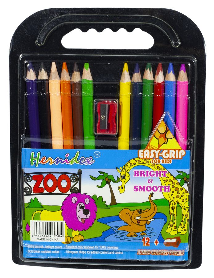 Набір LT450-12 кольорових олівців, 4мм, 12 кольорів в пластиковій упаковці (LT450-12)