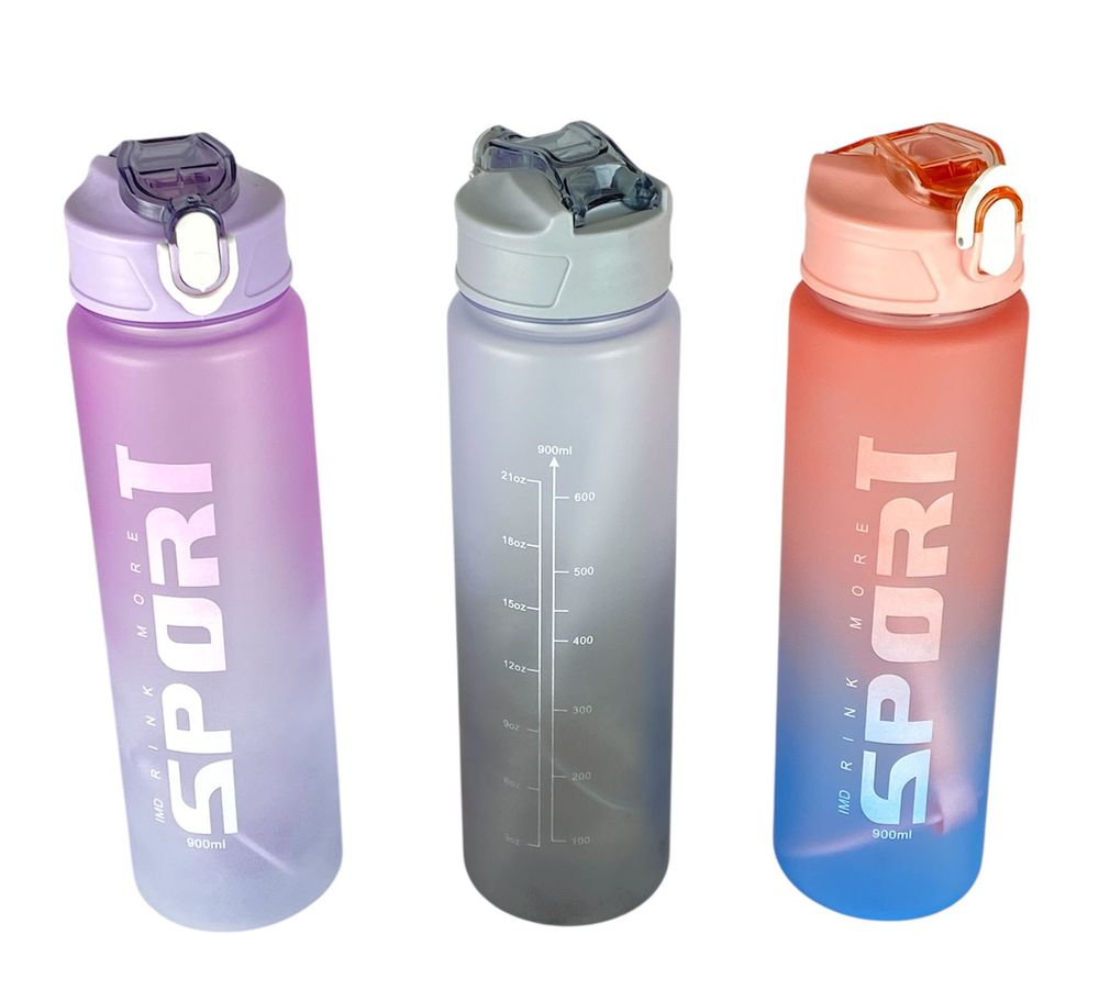 Пляшка для води 750мл з трубочкою, матова (91356-7)