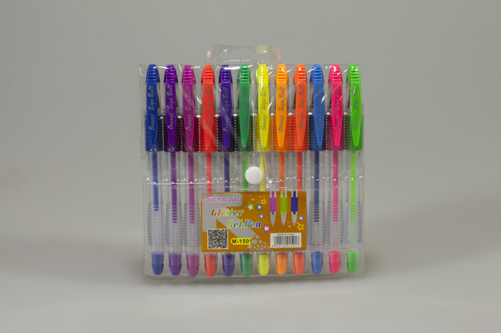 Ручки гелевые неоновые 12шт 12цветов Разноцветный Unison (M-1501-12)