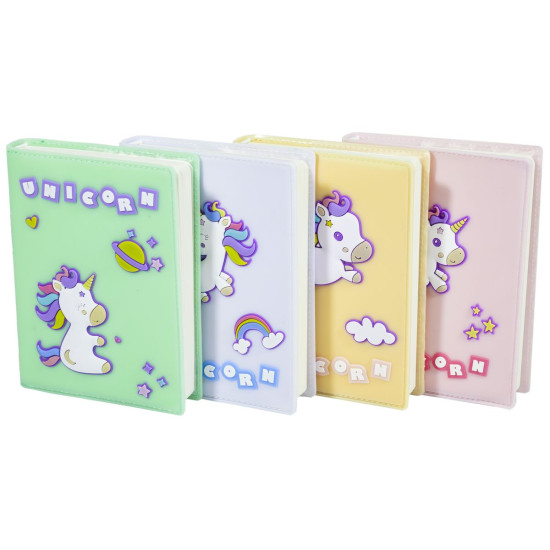 Блокнот LB64K34-3301, 64K,  шкірзам хлястик, 144 аркушів 4 диз (LB64K34-3301)