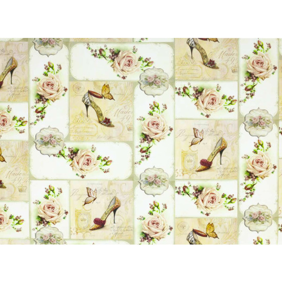 Папір пакувальний крейдований 80г 10 листів - 100 х 70см Бежевий Unison (PVM10-89)