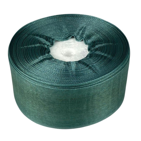 Стрічка з органзи " ялівець" 4,0 см х 50 ярдів Зелений Marill (D02040-bk24)