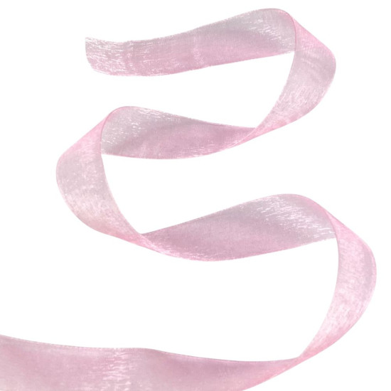 Стрічка з органзи рожева 2,0 см х 50 ярдів Рожевий Marill (D02020-05)