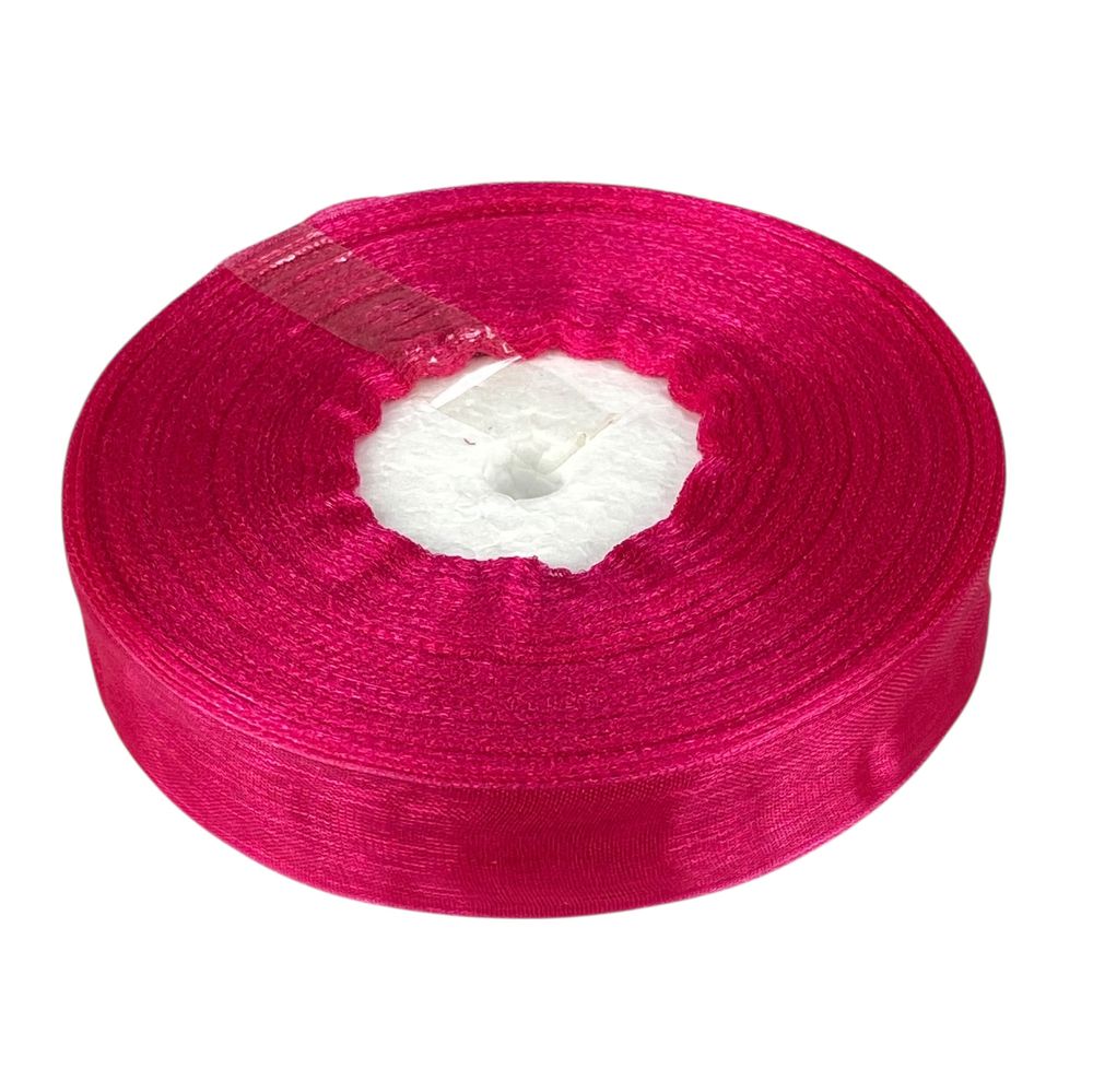 Стрічка з органзи "маджента" 2,0см х 50 ярдів Рожевий Marill (D02020-1028)