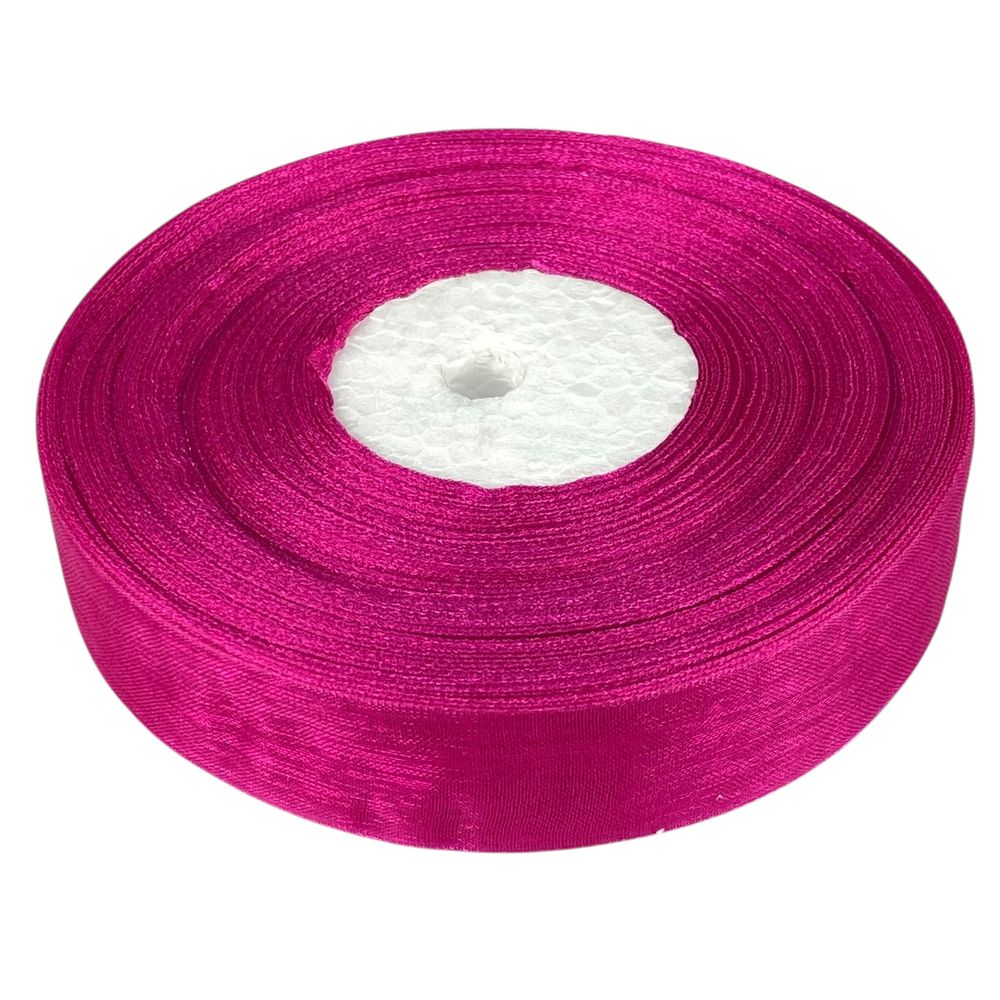 Стрічка з органзи  малинова 2,0 см х 50 ярдів Рожевий Marill (D02020-027)