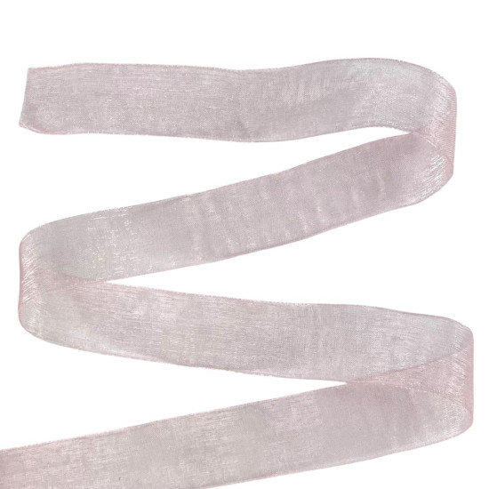 Стрічка з органзи рожева 2,5 см х 50 ярдів Рожевий Marill (D02025-1110)