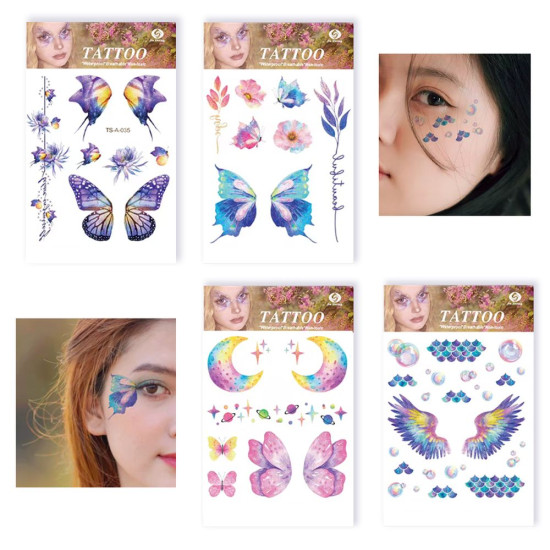 Наліпки-тату, 11 х 16см, кольорові (TS-003)