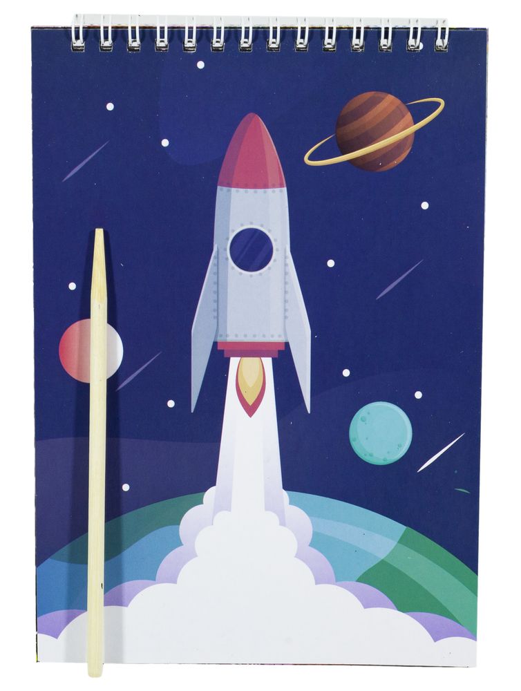 Скетч-бук на спіралі  "Космос" 14 х 20см Синій Unison (20-8807-WH)