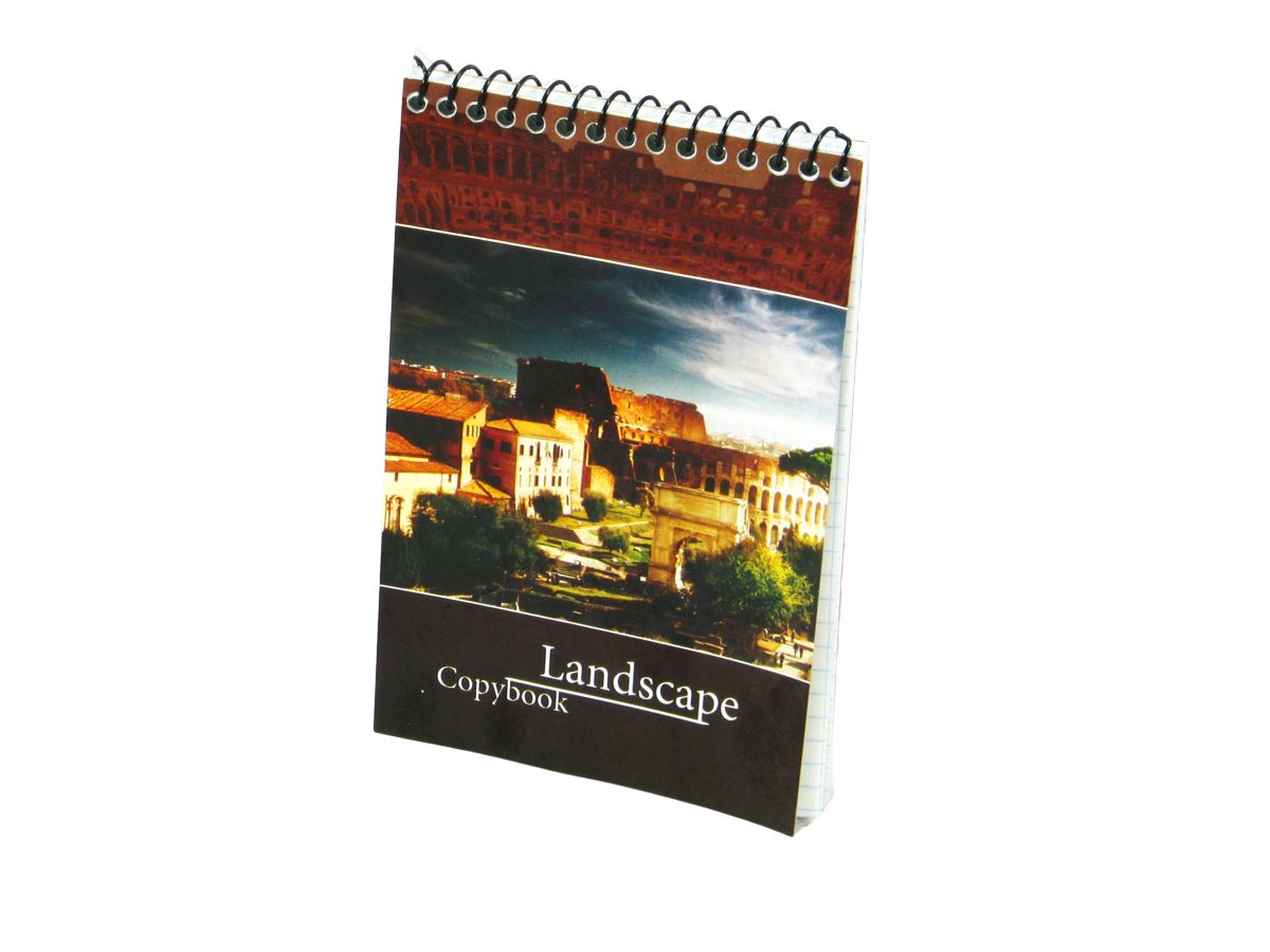 Блокнот А6 картон, #, верхня пружина, 80арк.,  10х15см (A6 - 80)