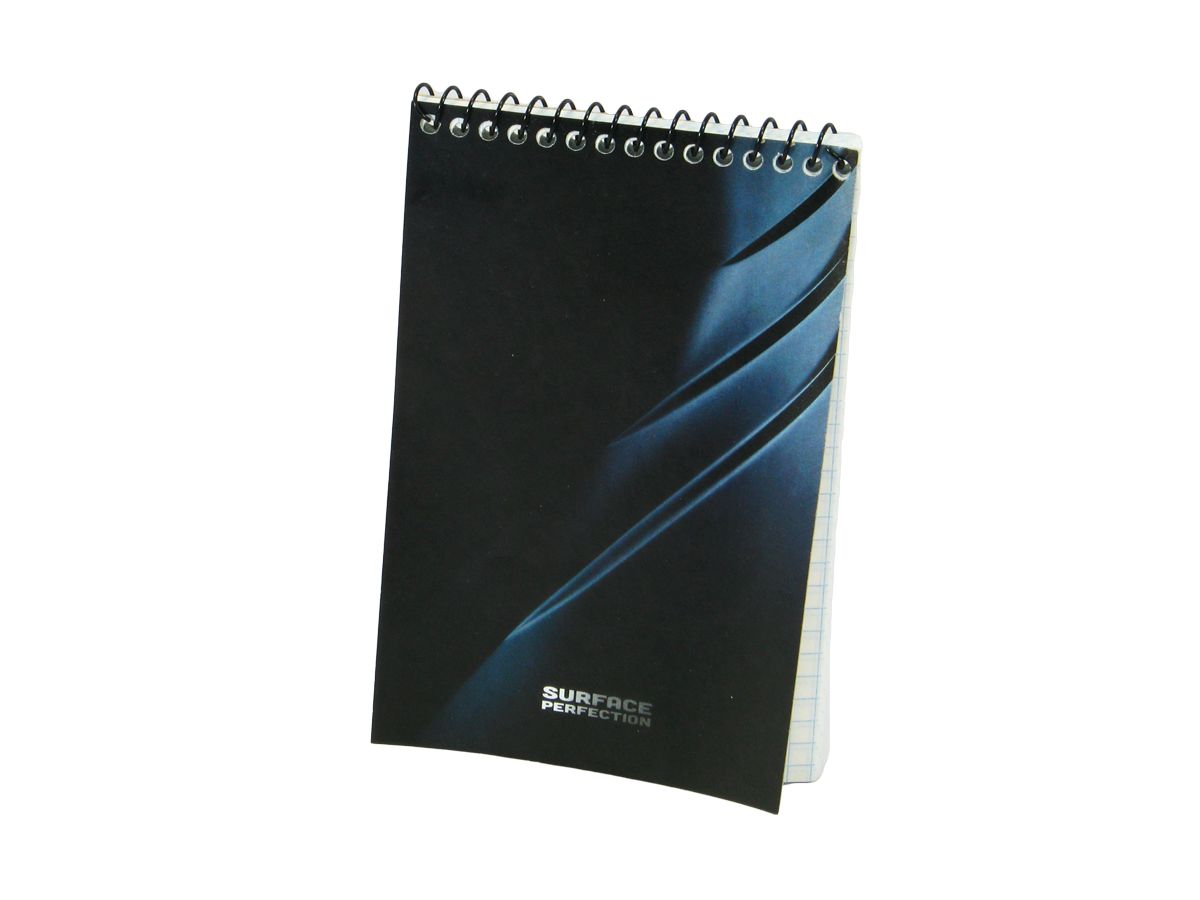 Блокнот А6 картон, #, верхня пружина, 80арк.,  10х15см (A6 - 80)