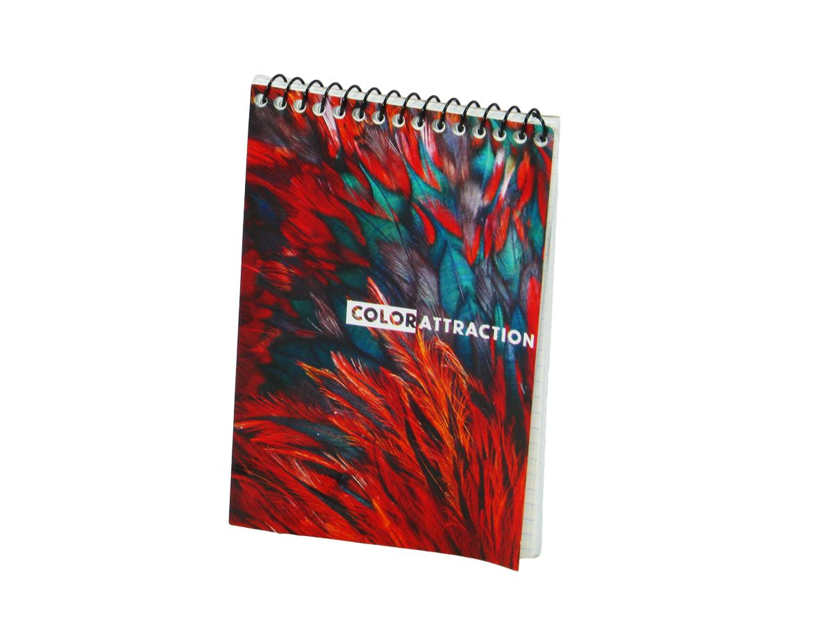 Блокнот А6 картон, #, верхня пружина, 80арк.,  10х15см (A6 - 80)