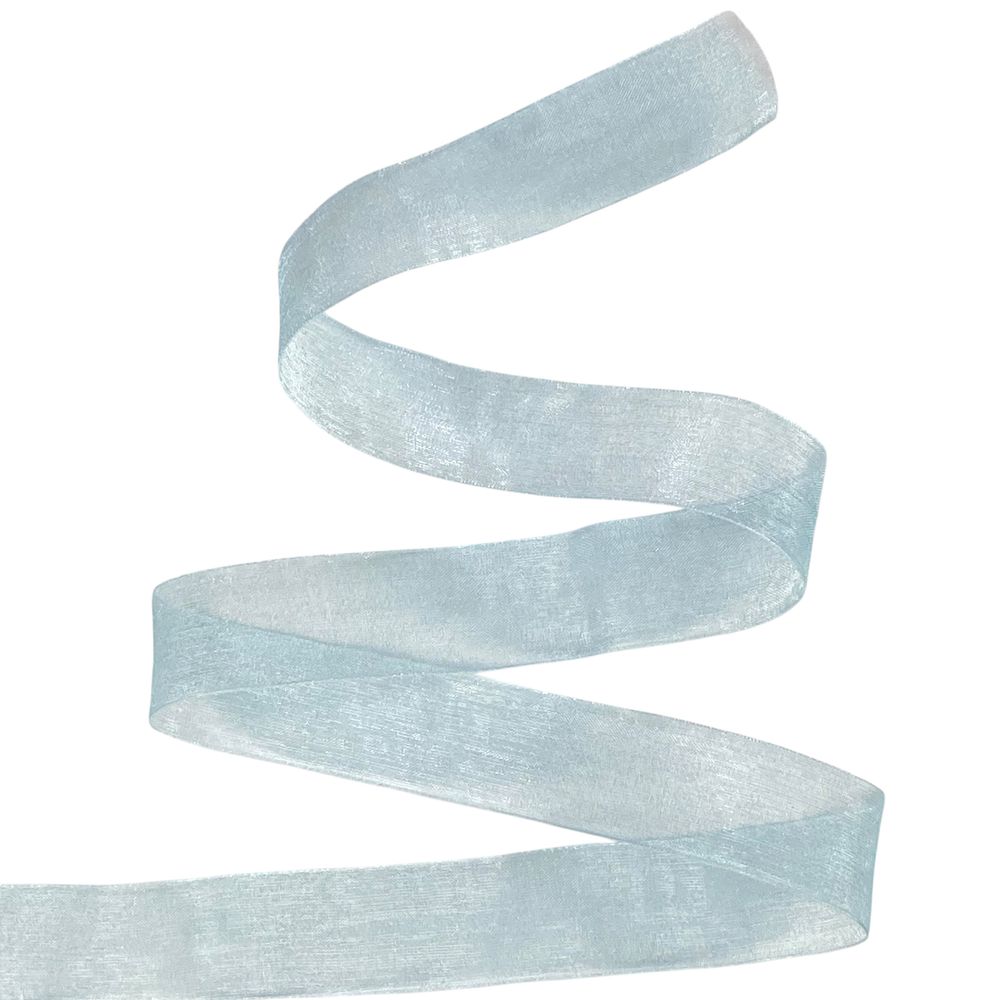 Лента с органзы  "морская волна" 2,5 см х  50 ярдов Голубой Marill (D02025-1093)