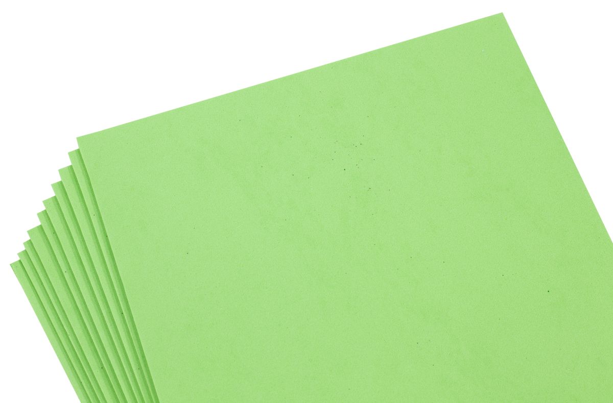 Фоамиран  светло-зеленый - 10листов (1,8мм) (7490-18-14)