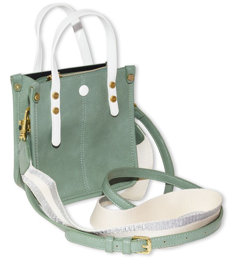 Сумка женская зеленая 18х18см экокожа (9070 green)