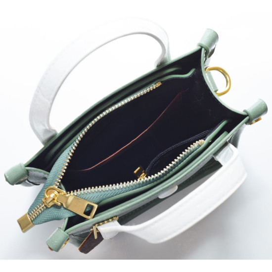 Сумка женская зеленая 18х18см экокожа (9070 green)